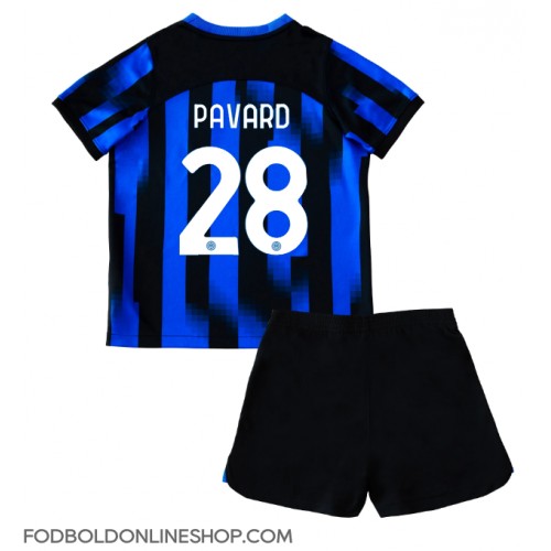 Inter Milan Benjamin Pavard #28 Hjemme Trøje Børn 2023-24 Kortærmet (+ Korte bukser)